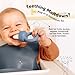 KeaBabies Baby Fruit Feeder 2pk - Silicone Baby Food Feeder for Babies 6-12 Months, Breast Milk Popsicle Teether, Weaning, Pacifier, Freeze Frozen Solid Food, Infant Feeding Essential (Slate)