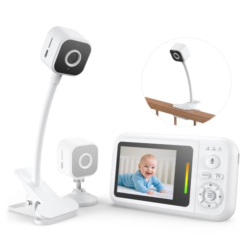 NUOTUN Babyphone mit Kamera Ohne WLAN, HD Baby Kamera Monitor mit Halterung
