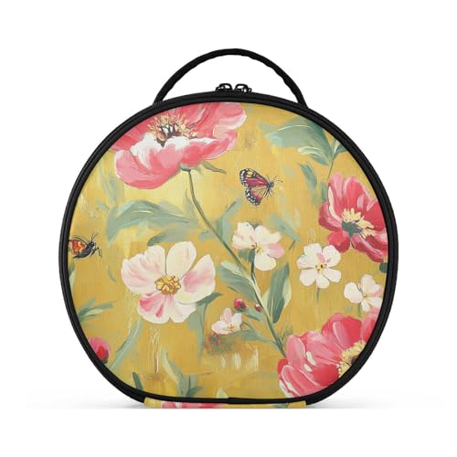 aidingzhi Simple Spring Fresh Floral Retro Toiletry Bag Vertical Free-Standing
