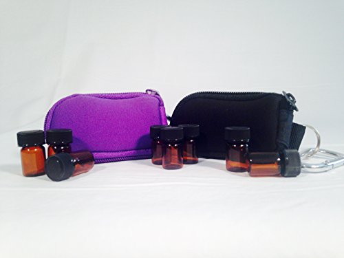Keychain With Vials 2 Pack (Black & Purple)