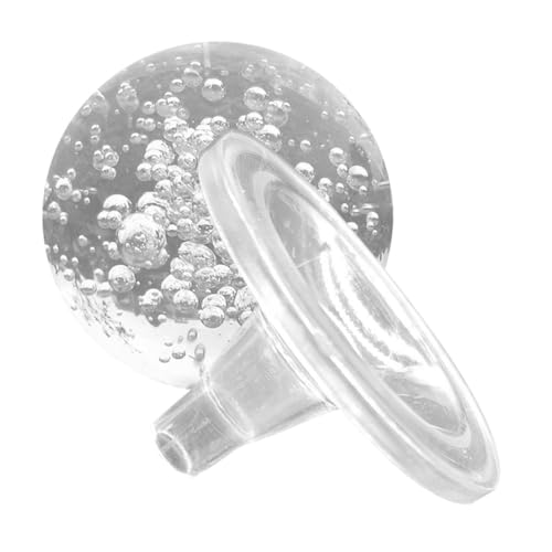 Healeep Bola De Cristal De Burbujas Transparente 8 Cm Para Fuente De Agua Con Soporte, Decoración De Escritorio Y Hogar, Accesorio Decorativo Redondo Para Oficina Y Manualidades