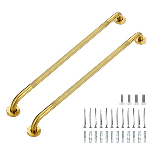 Grab Bars for Shower, 32 Inch Shower Handle, 2 Pack, Gold