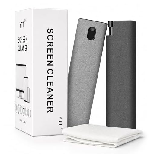 YTT Screen Cleaner, Screen Cleaner Spray Kit with Ultra-Fine Microfiber Cloth, Touchscreen Mist Cleaner for iPhone, iPad, MacBook, Laptop, Monitor & TV, Streak-Free Cleaner, Gray & Light Gray, 2 Pack