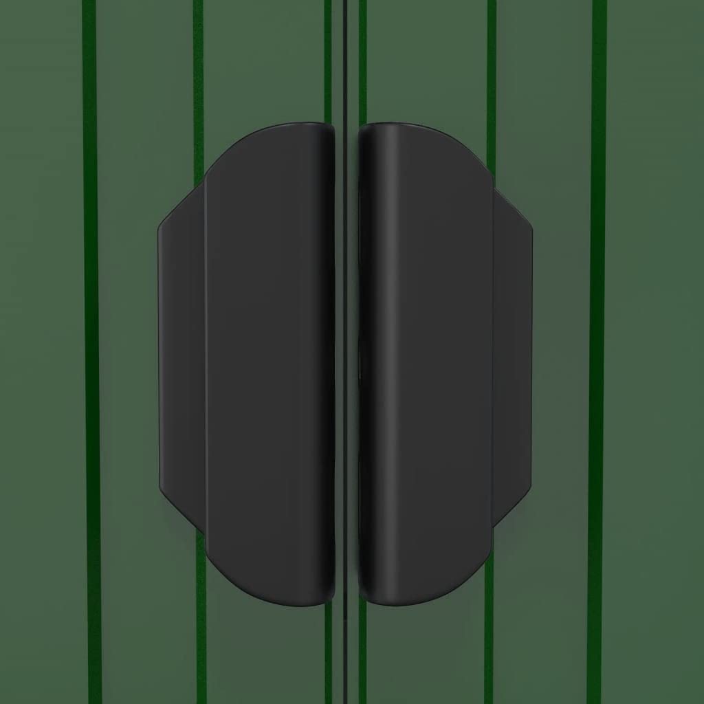 Abri de jardin vert 192 x 689 x 223 cm en acier galvanisé