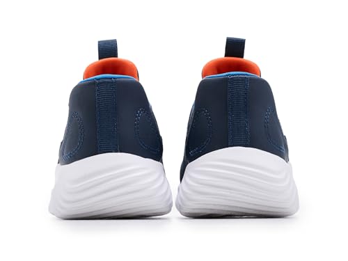 Skechers Kids Bounder - Brisk-Burst Sneaker, Navy Blue, 10 Toddler