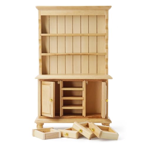 Odoria Escala 1/12 Alacena Miniaturas Armario Accesorios para Muebles Casa de Muñecas