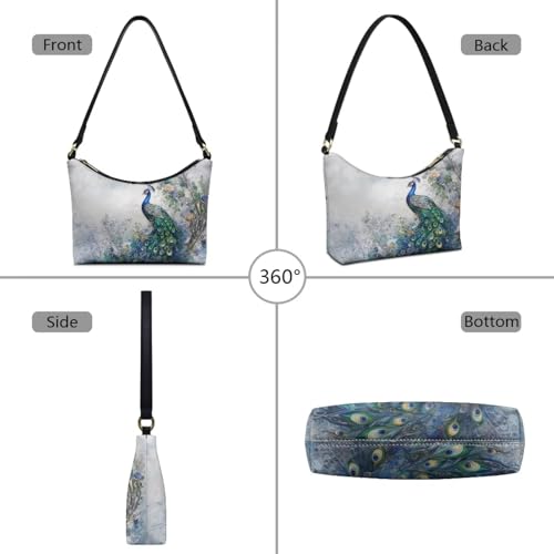 Image of Handbag for Women Leather Underam Shoulder Bag with Zipper Fashion Work Purse Waterproof Travel Wallet