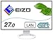 EIZO FlexScan EV2795-WT 68,5 cm (27 Zoll) Monitor (HDMI, USB 3.1 Hub, USB 3.1 Typ C, RJ-45 LAN, DisplayPort, 5 ms Reaktionszeit, Auflösung 2560 x 1440) weiß