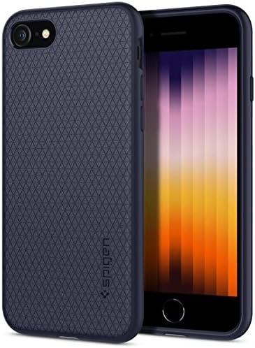 Spigen Liquid Air Armor Designed for iPhone SE 2022 Case/iPhone SE 3 Case 2022 / iPhone SE 2020 Case/iPhone 8 Case/iPhone 7 Case - Midnight Blue