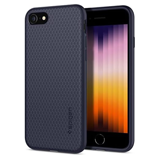 Spigen Liquid Air Armor Designed for iPhone SE 2020 Case/Designed for iPhone 8 Case (2017) / Designed for iPhone 7 Case (2016) - Midnight Blue