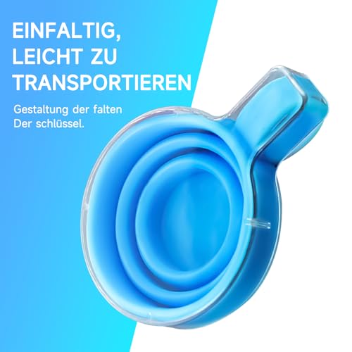 TAEING 2er Pack Faltbarer Silikon-Urinbecher mit Staubabdeckung - Ideal für Ovulationstests, Schwangerschaftstests & Hygienevolle Urinprobenahme