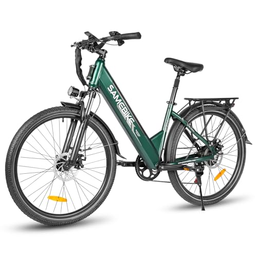 SAMEBIKE 26 Pulgadas e-Bike Hombres Mujeres con Motor de 250W, batería de 36V 540Wh, Bicicletas eléctricas pedelec City Bike e-Bike