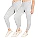 Produktbild SES Blickdichte Leggings Damen 2er Pack Grau Meliert (40/42) - Baumwolle Leggins Mit Perfekter Passform und Komfort für Vielfältige Looks