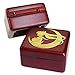 Sinzyo Sailor Moon Music Box Vintage Wood Carved Wind Up Musical Box Gift For Christmas,Birthday,Valentine's Day(Wine Red Box)