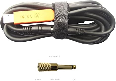 wgtcenter USB Guitar Cable Adapter Real Tone for RockSmith Guitarrig Bandfuse Xbox 360 Xbox One PS3 PS4 MAC PC Windows Vista XP