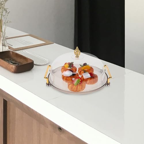 Plat gâteau rond plastique protégeant vos desserts du dessèchement
