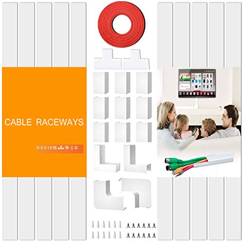 Cable Raceways, Cord cover-157in Cable Cover Channel, PVC Wire Molding Paintable Wire Channel