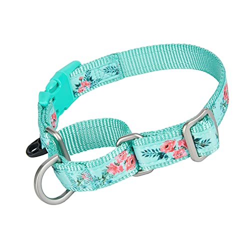 Yudote Martingale Dog Collars With Quick Snap Buckle In Floral Print Flower Nylon No Pull Collars For Female Male Large Dogs, Green #TOP5