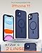 TOCOL für iPhone 11 Hülle für MagSafe, Vollständiger Kameraschutz, Eingebauter Magnetring, Stoßfest Kratzfest Transluzente Matt Handyhülle für iPhone 11 Case 6,1 Zoll, Blau