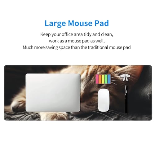 Tapis de souris de jeu grand format anti-glisse motif chaton - 5