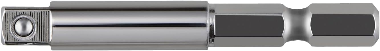 Hozan Socket Adapter, Compatible Models D-700/D-700-1, Insertion Angle 0.25 inches 6.3 mm 1/4 "sq, Total Length 2.4 inches 60 mm, Mounting Dimensions Hex Side 0.25 inches 6.35 mm Groove