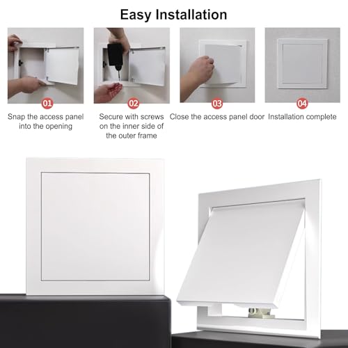 Panel de acceso de metal empotrado CompactDesign blanco 40x45 cm para techo 8