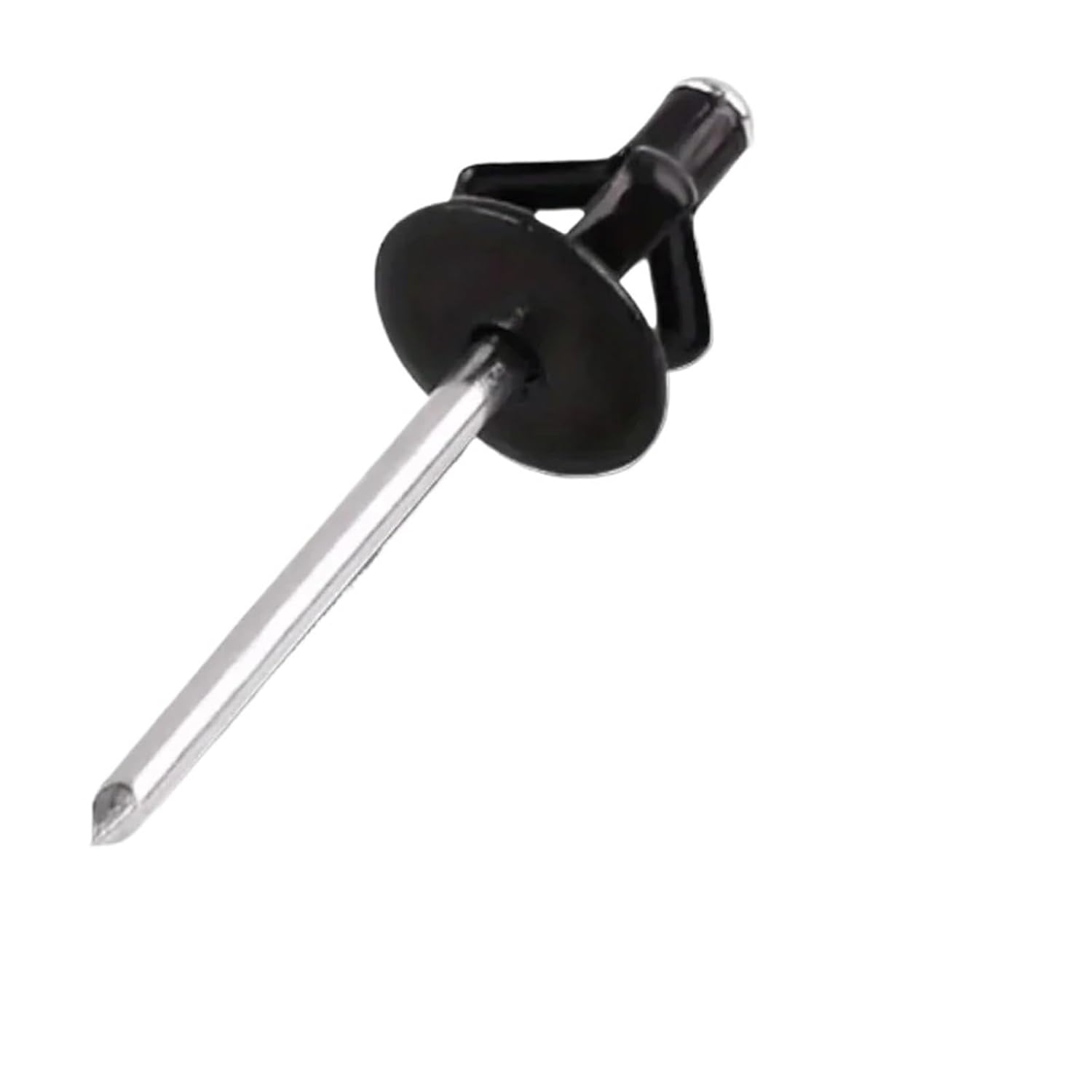 Black Painted Aluminum Tri-Fold Blind Rivets, Large Flange Bulb Rivets for Automotive Air Conditioning, 3/16" Diameter(4X20.5-12mm)