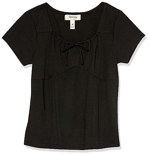 Image of Speechless Girls' Short Sleeve Jersey Knit Peasant Top