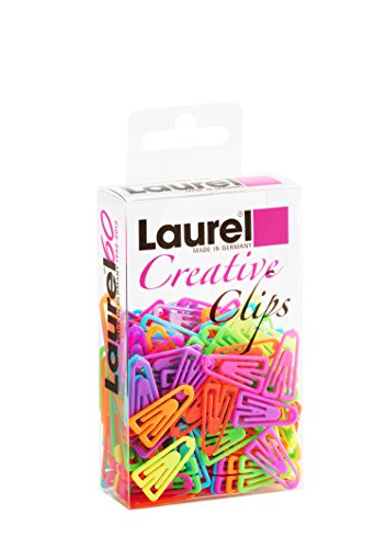 Laurel 0126-97 Plastiklips 21 mm aus Polystyrol, Leuchtfarben sortiert