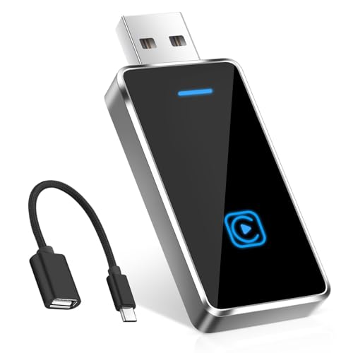 Ya en manzanajugosa.com: Monemey Carplay Inalámbrico, USB C/A Plug and Play, Upgrade CarPlay Dongle Convierte Cable a Inalámbrico para iPhone, Compatible con Apple iPhone iOS 10+ y Coches con CarPlay
