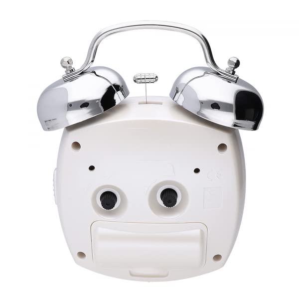 MPM Grey - Sveglia, sveglia analogica, facile da usare, senza ticchettio, sveglia analogica, funzione snooze e luce per casa, camera da letto, ufficio, sveglia