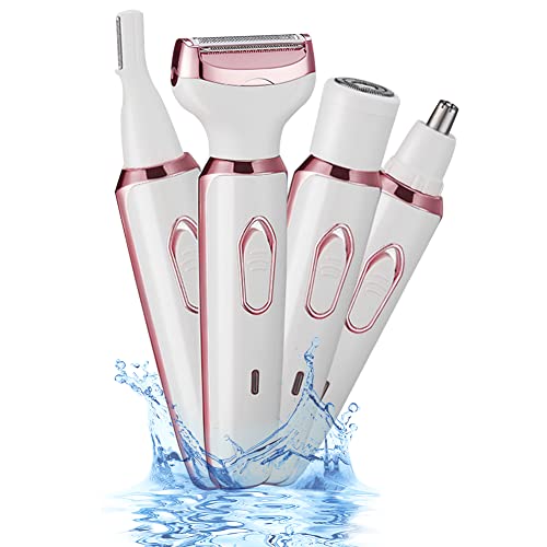Vacto Electric Razor For Women, 4-In-1 Women’s Body Hair Removal, Pubic Shaver Bikini Trimmer For Eyebrow Face Body Underarm, Portable Ladies Shaver, Women’s Trimmer Usb Rechargeable Ipx7 Waterproof #TOP12