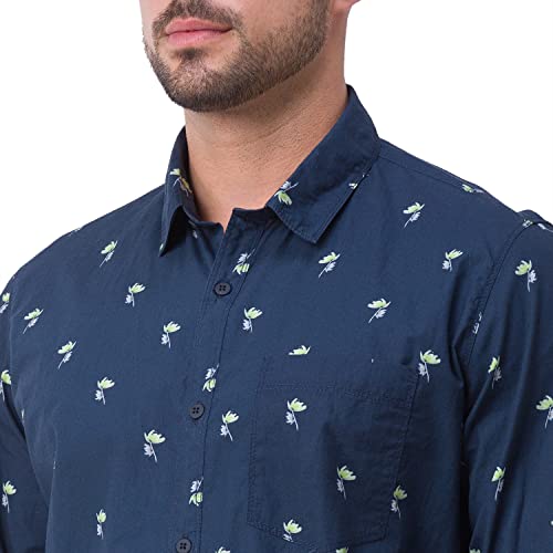 Image of Spykar Men Cotton Regular Slim Fit Full Sleeves Shirt