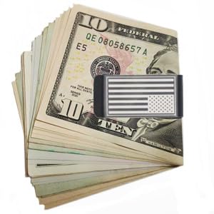 Small Men's Slim Money Clip, Stainless Steel Credit Business Card Holder, Pocket Cash Wallet, (1)2