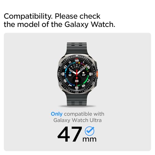 Spigen Rugged Armor Pro Designed for Samsung Galaxy Watch Ultra 47mm Case with Band Protective TPU Cover with Strap (2025/2024) - Matte Black by Spigen - Used condition - Image 2