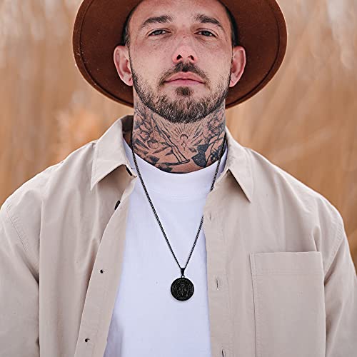 The Seal Of The Seven Archangels Amulet Pendant Necklaces Gabriel Uriel Jewelry Gift Witch Pagan Jewelry ,Black #TOP3