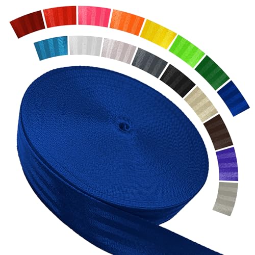 Image of Polyester Webbing Strap 16+Colors - 1 inch&1.5 inch&1.9 inch - 16.5 25 33 55 Yards Heavy Duty Webbing Roll, Flat Webbing Strap for Indoor&Outdoor Gear, Climbing, DIY Crafting, Repairing