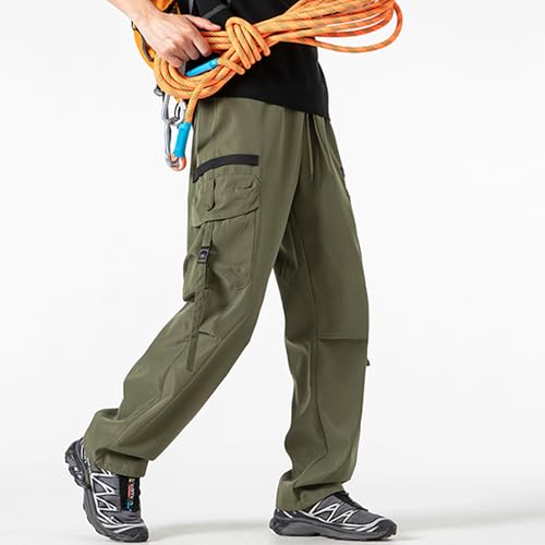 XYXIONGMAO Men's Techwear Cargo Pants Hip Hop Loose Multi Pocket Grey Streetwear Sweatpants Baggy Casual Tactical Pants2