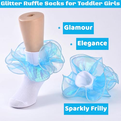 Toddler Girls Ruffle Socks Baby Girl Double Lace Frilly Turn Cuff Socks, Toddler Dress Socks Kids Ankle Tutu Socks2