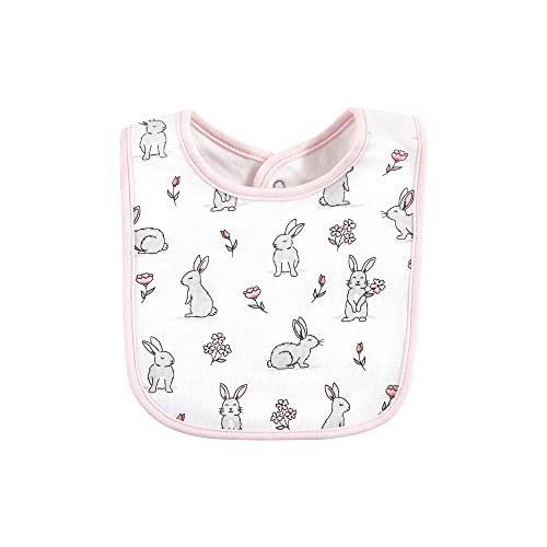 Image of Hudson Baby Unisex Baby Cotton Bib and Sock Set, Some Bunny, One Size