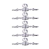 Fvstar Crystal Drawer Dreser Knobs Pulls Handles,5pcs 4.7' Diamond Cabinet Knobs,Bling Cupboard Pulls,Glass Wardrobe Handles, Furniture Hardware with Plate and Screws for Kitchen Bedroom Bathroom