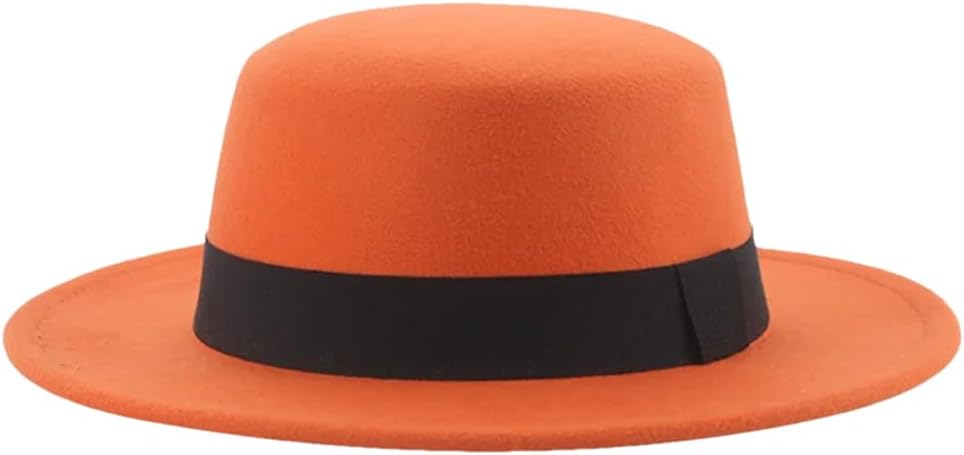 Fedoras Women Hats Ribbon Band Belt Formal Hat Wide Brim Pork Pie Hat Sombreros 40 56-58cm