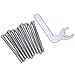 Tissting 10 Pcs Wall Box Repair Tool Kit with Metal and Insulation Support Rods - Electrical Box Repair Device 118 Type with Bolts and Wrench for Switch Socket Maintenance (4.65x4.65 in/118x118 mm)