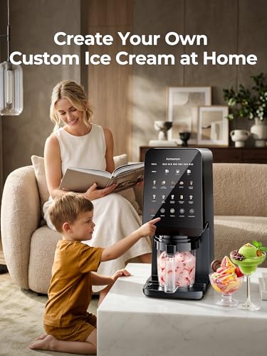 Ice Cream Maker, 22 oz Capacity Frozen Treat Maker with Mix-In & Re-Spin, Homemade Dessert Machine for Ice Cream, Milkshake, Frozen Yogurt & Sorbet, Recipe Guide Included — view 2