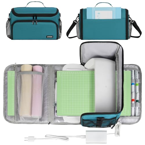Jaffzora Carrying Case Fits for Cricut Joy Xtra Portable Travel Opening Storage Bag Compatible with Cricut Accessories and Supplies Green