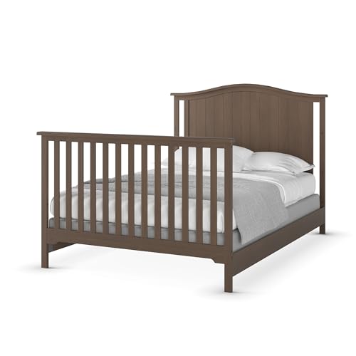 Child Craft Hampton Arch Top Crib and Changing Table Nursery Set, 2-Piece, Includes 4-in-1 Convertible Crib and Changing Table, Grows with Your Baby (Dusty Heather)