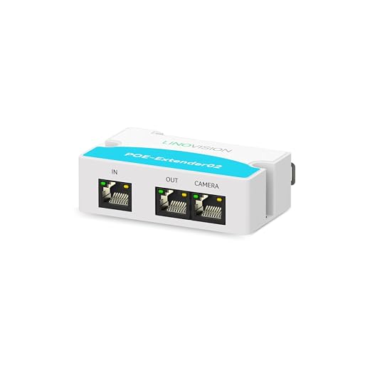 LINOVISION Mini Passive 2 Port POE Extender IEEE 802.3af/at POE Repeater Up to 300meters Power Over Ethernet Over Cat5/6 Cable, POE Splitter to 2 POE Devices Like IP Cameras, IP Phone