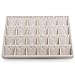 Oirlv Stockable 24 Grids Insert Jewelry Tray Pendant Earrings Storage Trays Showcase Display Organizer