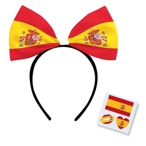 2026 Soccer World Cup Flag Bow Headband Bonus Flag Tattoo