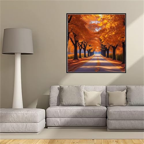 Diamond Painting Grand Format 65x65cm avec Paysage d'Automne DIY